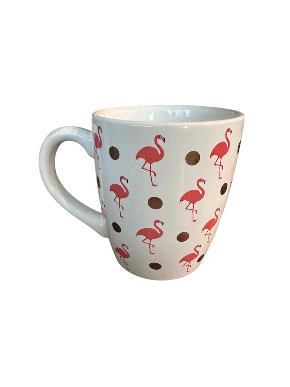 Large Flamingo with Gold Metallic Polka Dot
Coffee Mug
